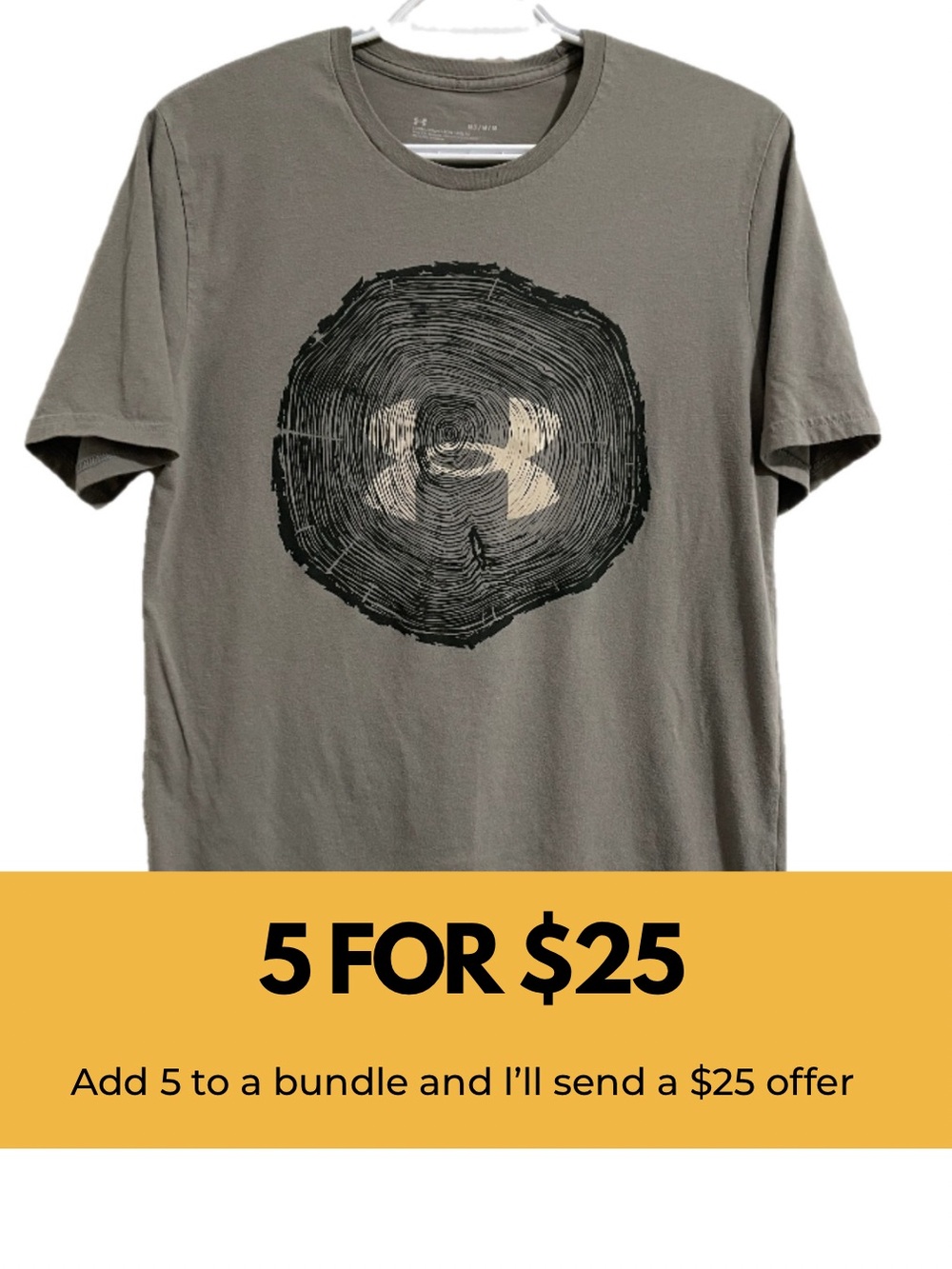 Under Armour Men’s Olive Green Graphic Crew Neck T-Shirt